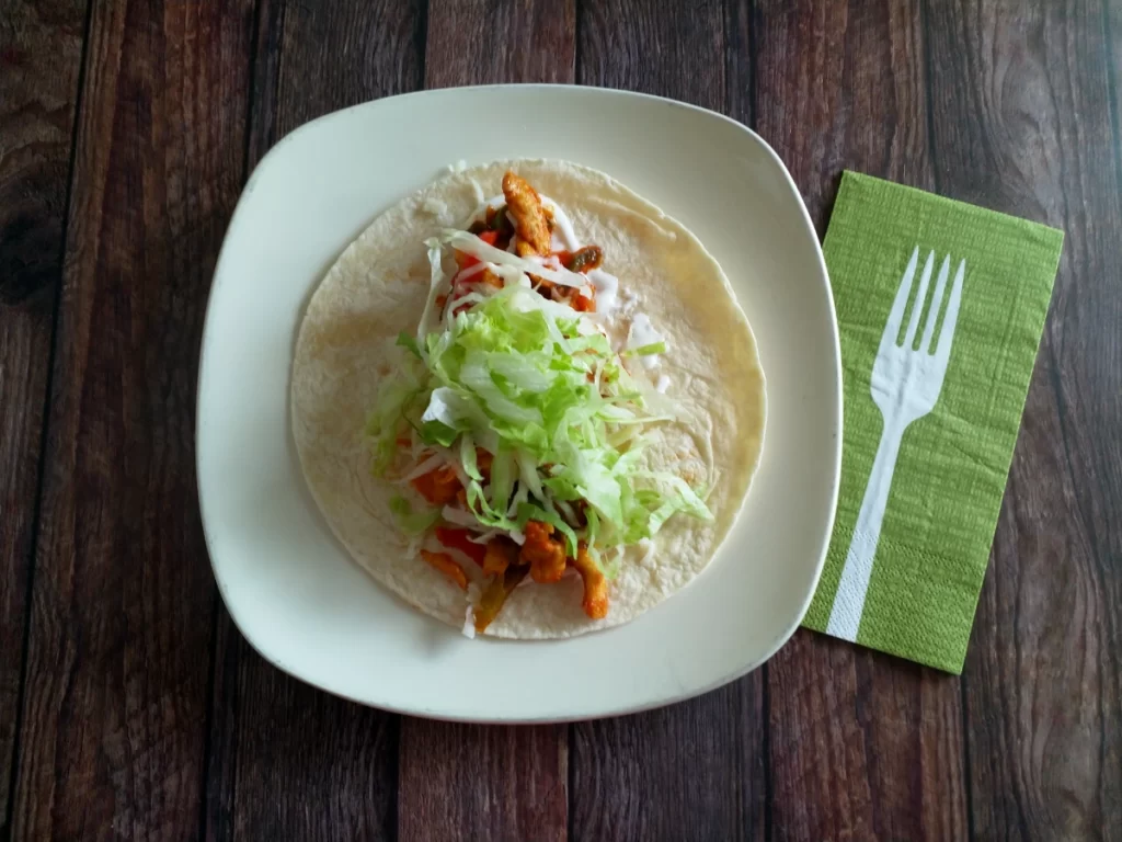 Mexikói csirkés fajita– színkavalkád tortillában